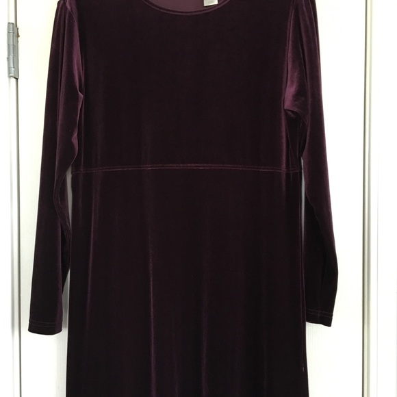 Liz Claiborne Sport Velvet Maxi Dress Purple size M - Picture 5 of 10